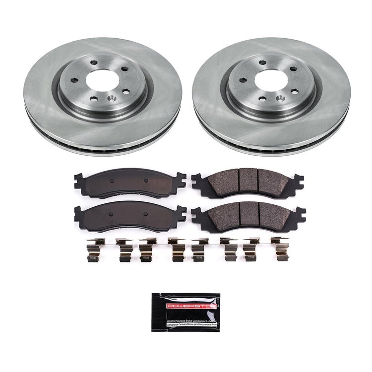 SC5507 Semi-Coated Rotor & Low-Dust Ceramic Brake Pad Kit