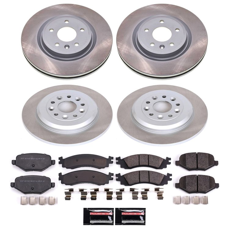 SC5508 Semi-Coated Rotor & Low-Dust Ceramic Brake Pad Kit
