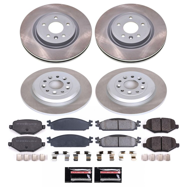 SC5510 Semi-Coated Rotor & Low-Dust Ceramic Brake Pad Kit