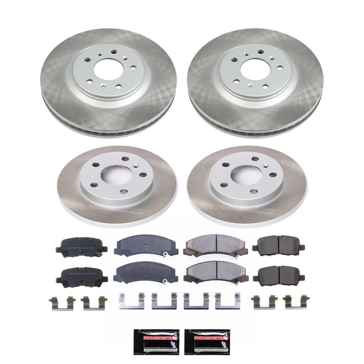 SC5514 Semi-Coated Rotor & Low-Dust Ceramic Brake Pad Kit