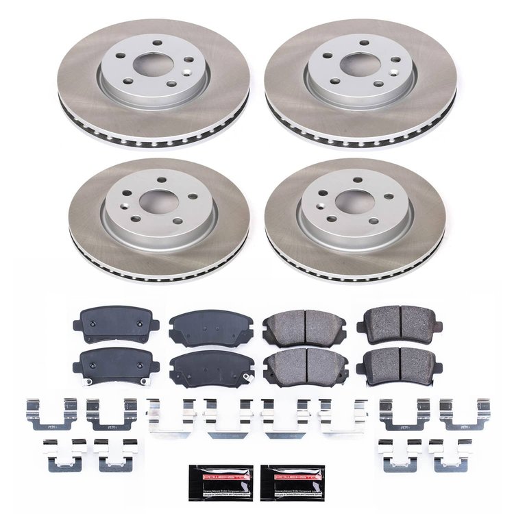 SC5515 Semi-Coated Rotor & Low-Dust Ceramic Brake Pad Kit