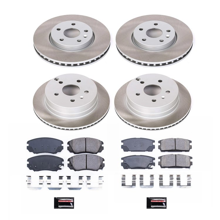 SC5516 Semi-Coated Rotor & Low-Dust Ceramic Brake Pad Kit
