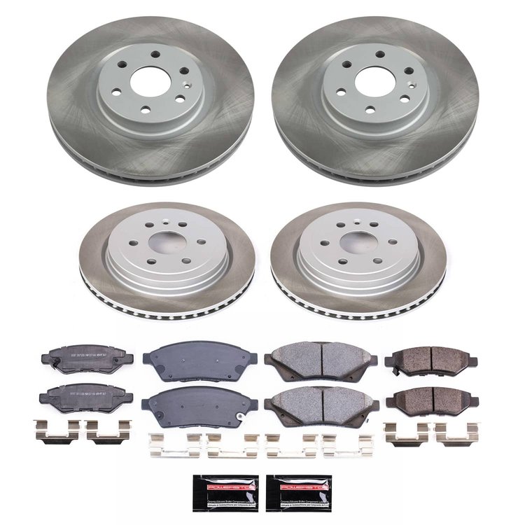 SC5546 Semi-Coated Rotor & Low-Dust Ceramic Brake Pad Kit