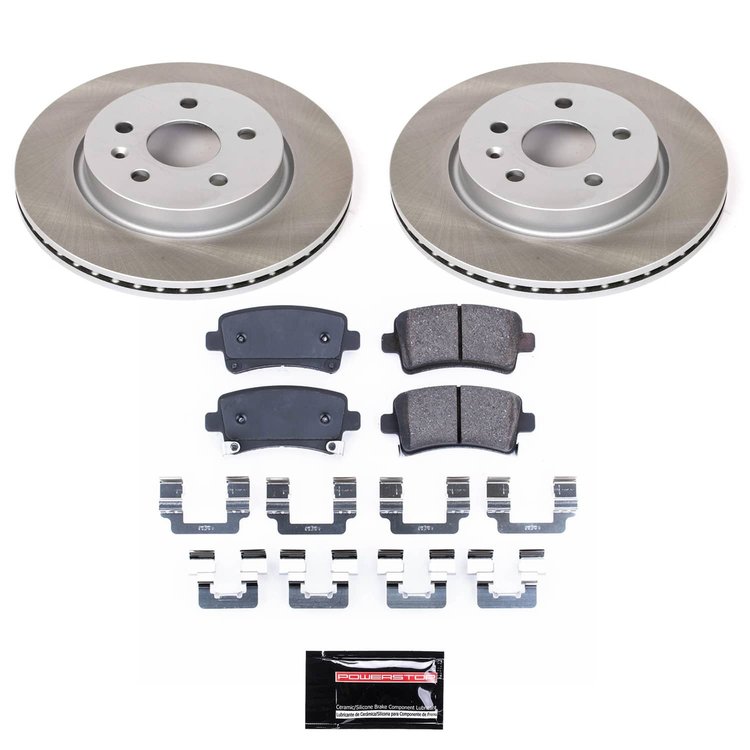 SC5547 Semi-Coated Rotor & Low-Dust Ceramic Brake Pad Kit