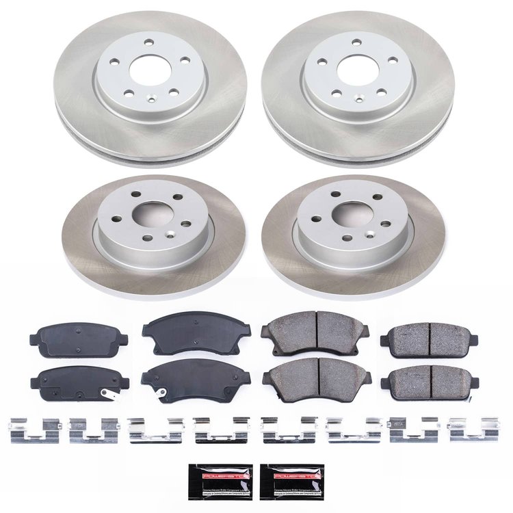 SC5551 Semi-Coated Rotor & Low-Dust Ceramic Brake Pad Kit