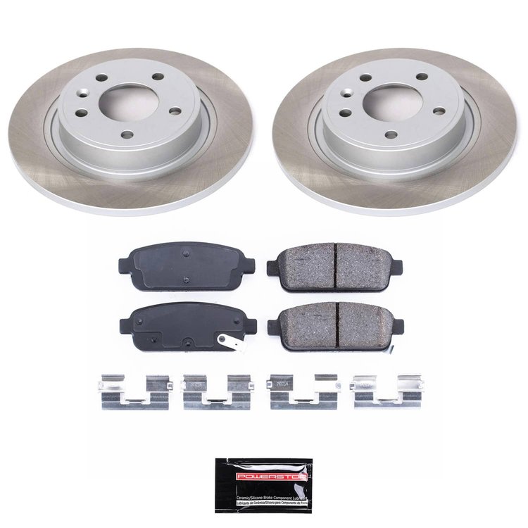SC5552 Semi-Coated Rotor & Low-Dust Ceramic Brake Pad Kit