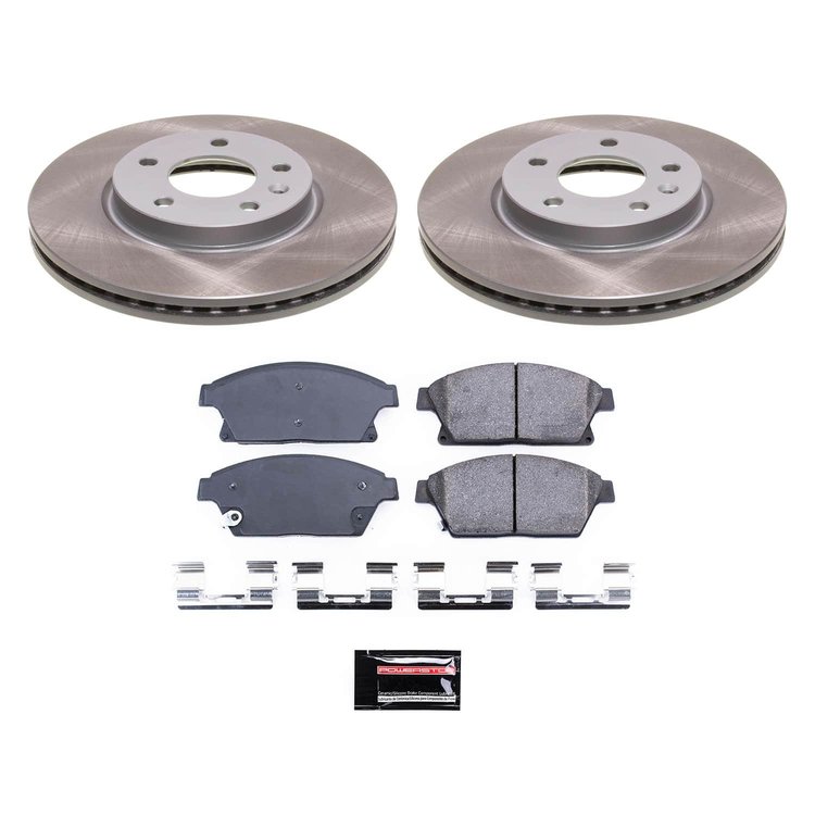 SC5554 Semi-Coated Rotor & Low-Dust Ceramic Brake Pad Kit