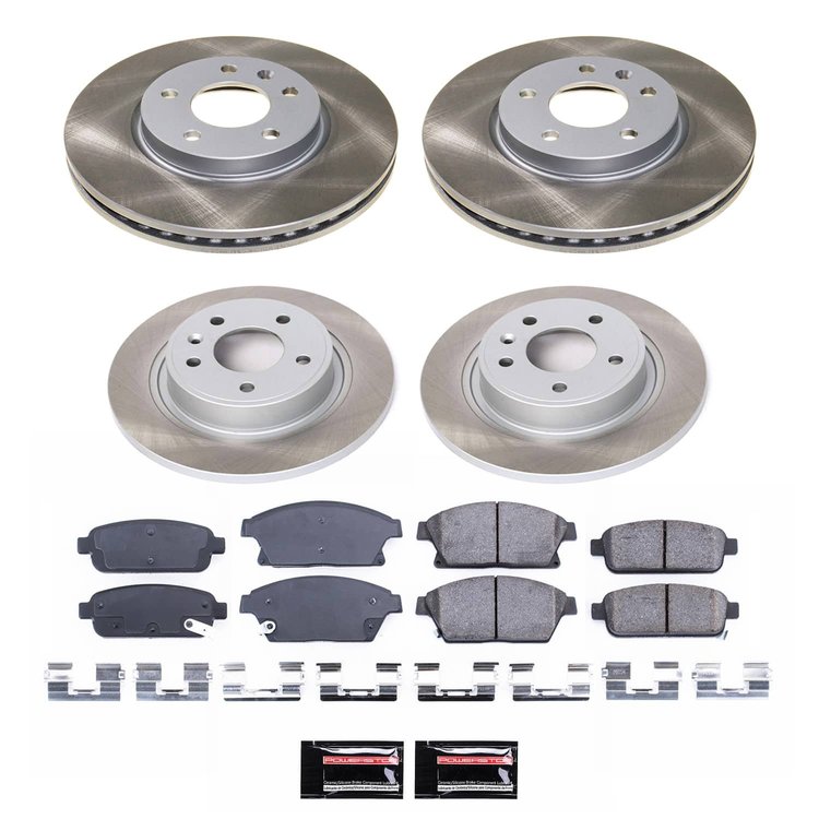SC5555 Semi-Coated Rotor & Low-Dust Ceramic Brake Pad Kit