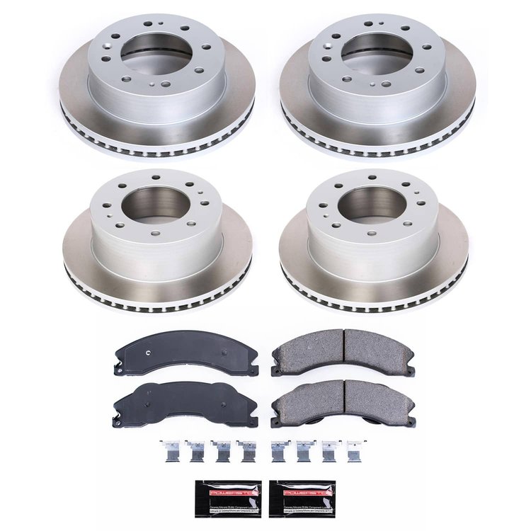 SC5561 Semi-Coated Rotor & Low-Dust Ceramic Brake Pad Kit