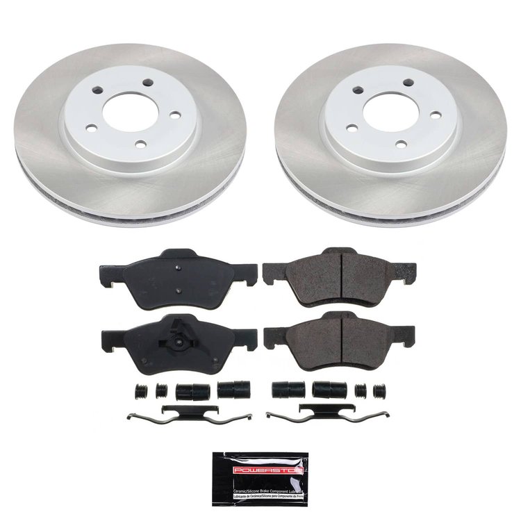 SC5571 Semi-Coated Rotor & Low-Dust Ceramic Brake Pad Kit