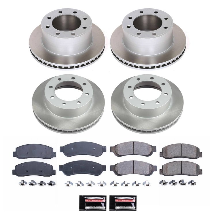SC5573 Semi-Coated Rotor & Low-Dust Ceramic Brake Pad Kit
