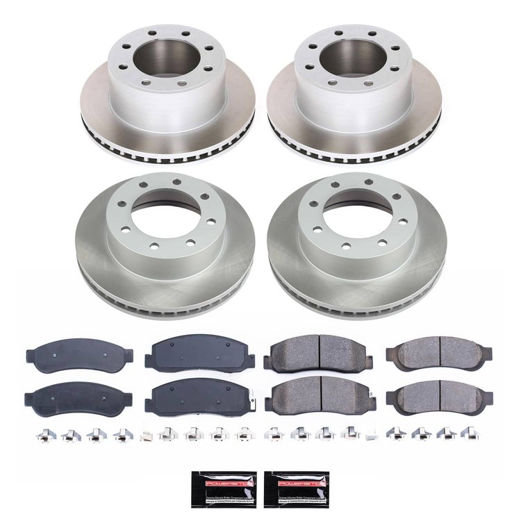 SC5575 Semi-Coated Rotor & Low-Dust Ceramic Brake Pad Kit