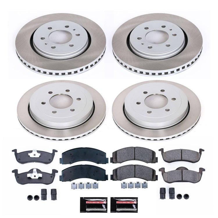 SC5577 Semi-Coated Rotor & Low-Dust Ceramic Brake Pad Kit