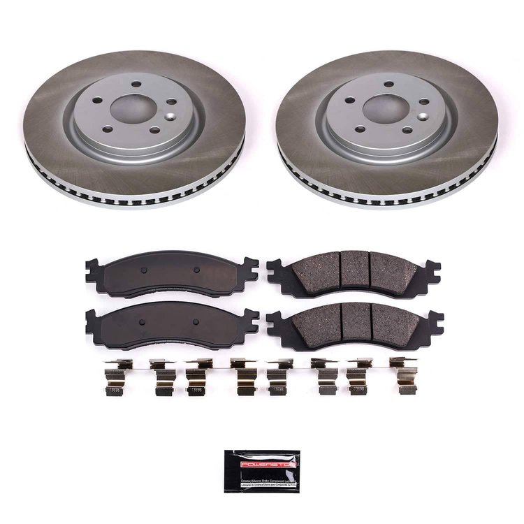 SC5581 Semi-Coated Rotor & Low-Dust Ceramic Brake Pad Kit