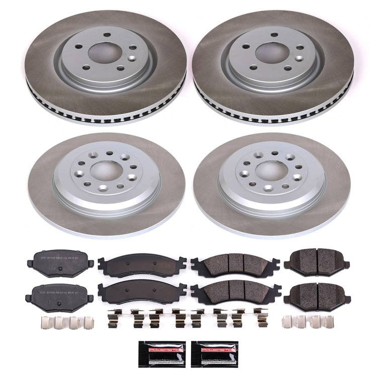 SC5582 Semi-Coated Rotor & Low-Dust Ceramic Brake Pad Kit
