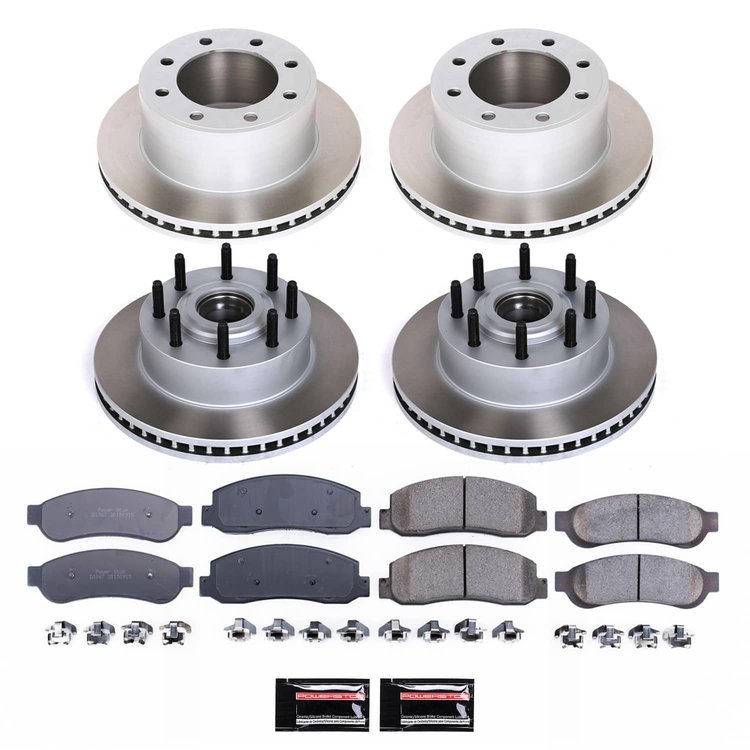 SC5586 Semi-Coated Rotor & Low-Dust Ceramic Brake Pad Kit