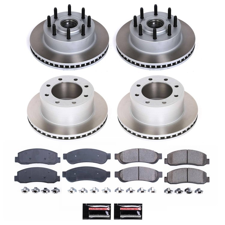 SC5587 Semi-Coated Rotor & Low-Dust Ceramic Brake Pad Kit