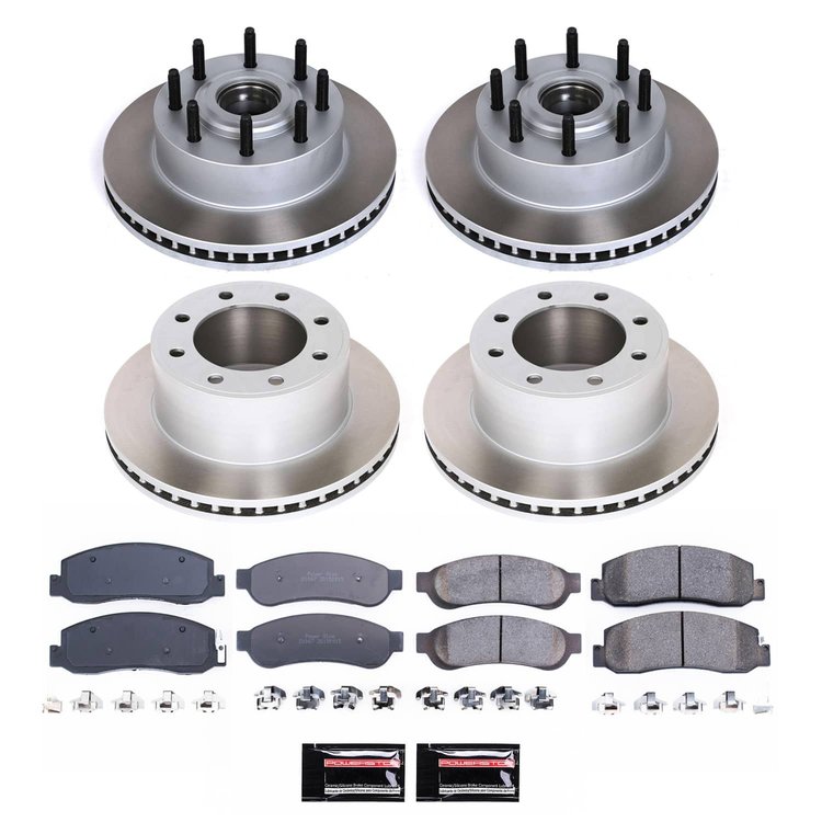 SC5589 Semi-Coated Rotor & Low-Dust Ceramic Brake Pad Kit