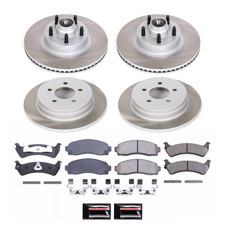SC5593 Semi-Coated Rotor & Low-Dust Ceramic Brake Pad Kit