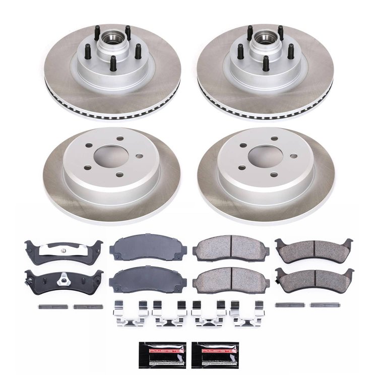 SC5594 Semi-Coated Rotor & Low-Dust Ceramic Brake Pad Kit