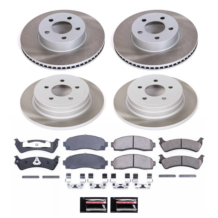 SC5595 Semi-Coated Rotor & Low-Dust Ceramic Brake Pad Kit