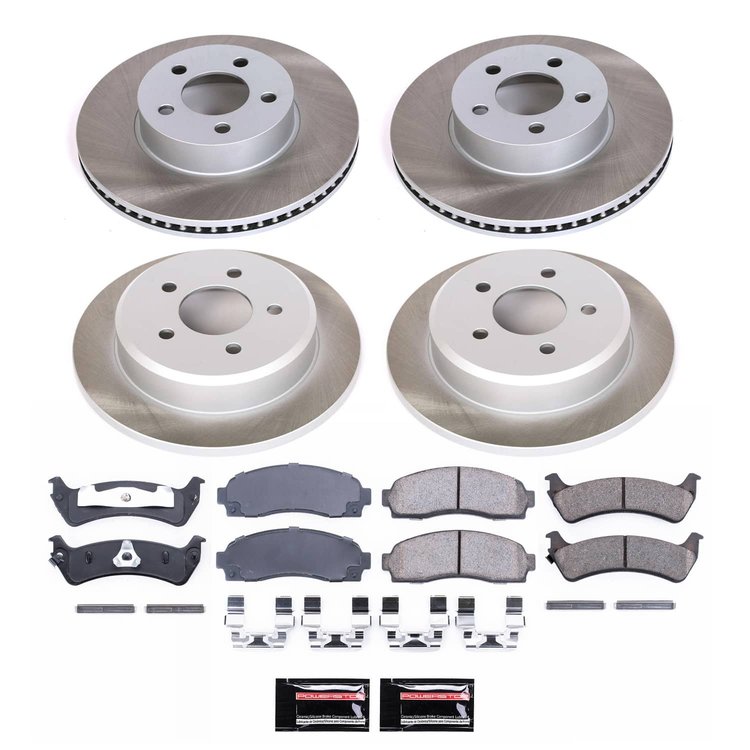 SC5596 Semi-Coated Rotor & Low-Dust Ceramic Brake Pad Kit