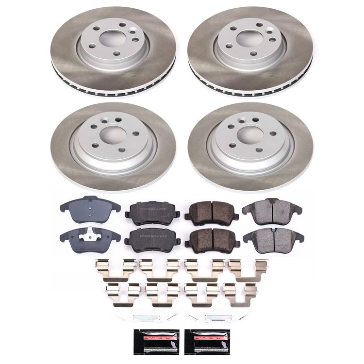 SC5611 Semi-Coated Rotor & Low-Dust Ceramic Brake Pad Kit