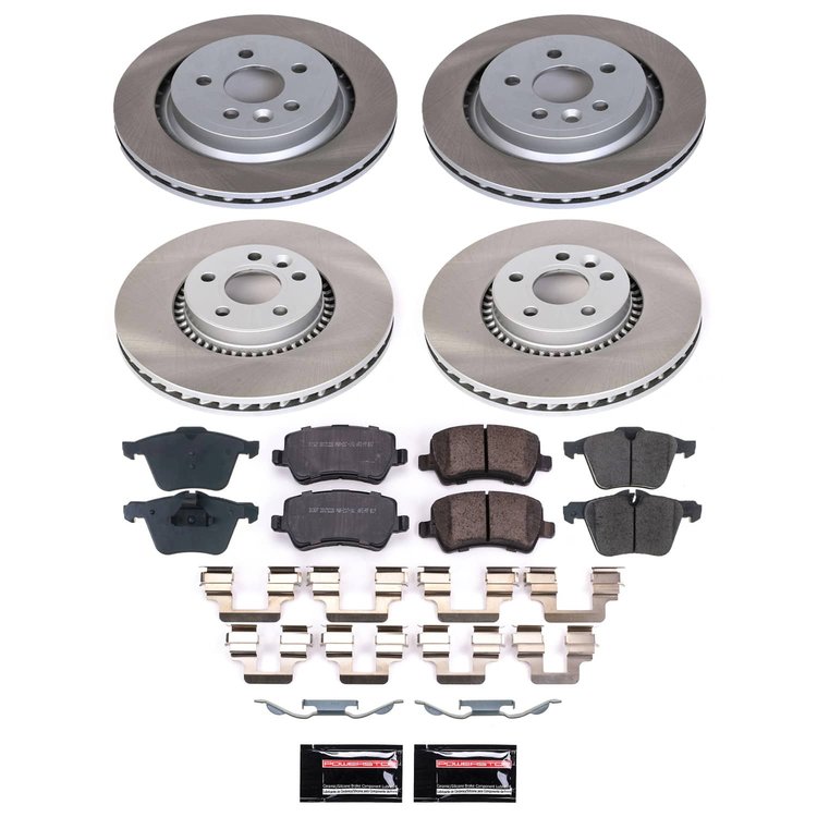 SC5614 Semi-Coated Rotor & Low-Dust Ceramic Brake Pad Kit