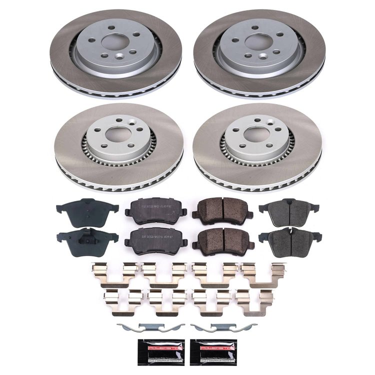 SC5615 Semi-Coated Rotor & Low-Dust Ceramic Brake Pad Kit