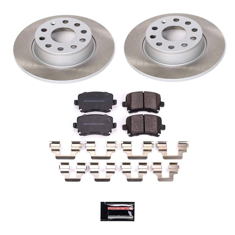 SC5666 Semi-Coated Rotor & Low-Dust Ceramic Brake Pad Kit