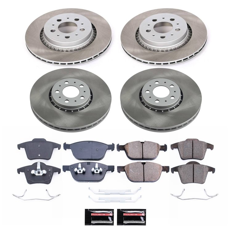 SC5708 Semi-Coated Rotor & Low-Dust Ceramic Brake Pad Kit