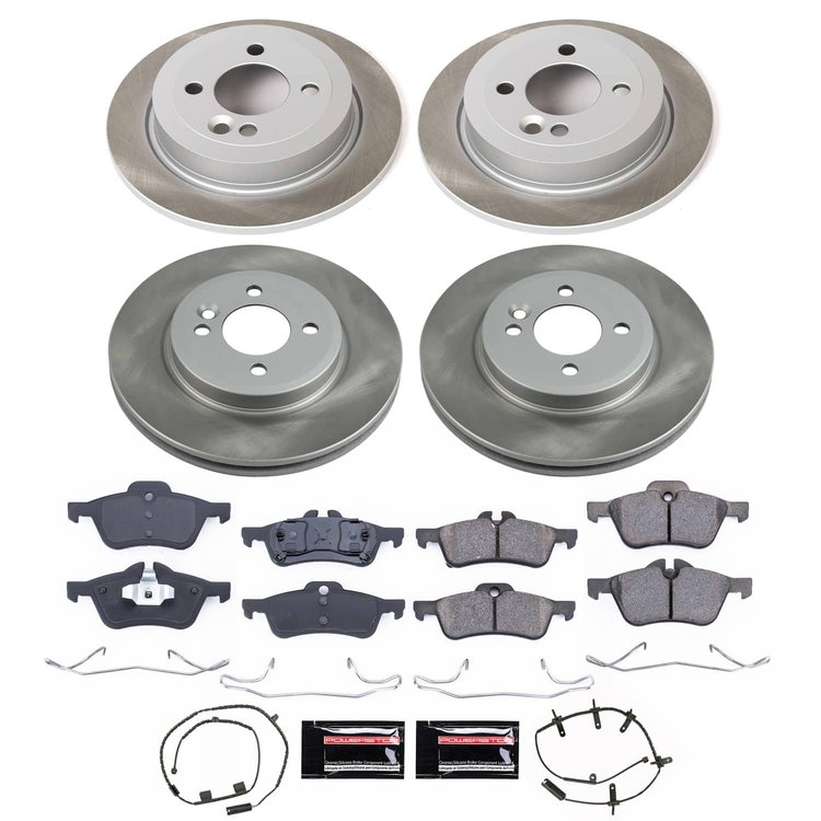 SC5725 Semi-Coated Rotor & Low-Dust Ceramic Brake Pad Kit