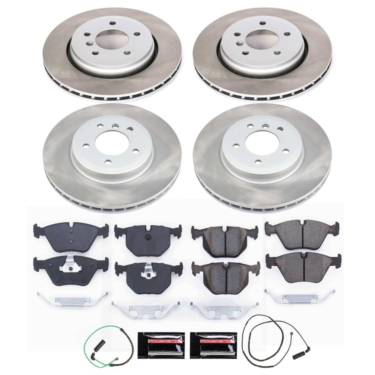 SC5728 Semi-Coated Rotor & Low-Dust Ceramic Brake Pad Kit