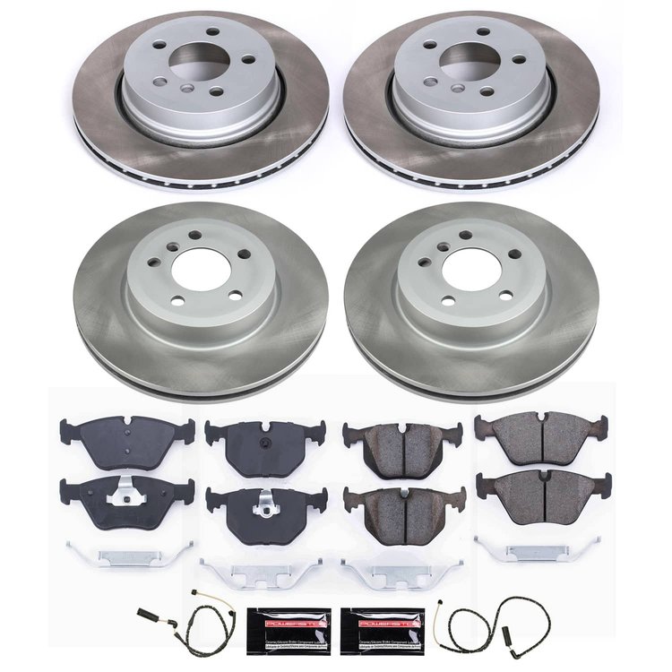 SC5737 Semi-Coated Rotor & Low-Dust Ceramic Brake Pad Kit
