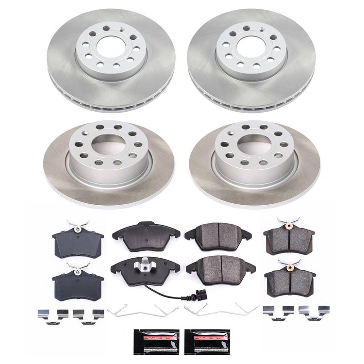 SC5749 Semi-Coated Rotor & Low-Dust Ceramic Brake Pad Kit