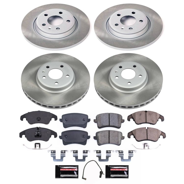 SC5754 Semi-Coated Rotor & Low-Dust Ceramic Brake Pad Kit