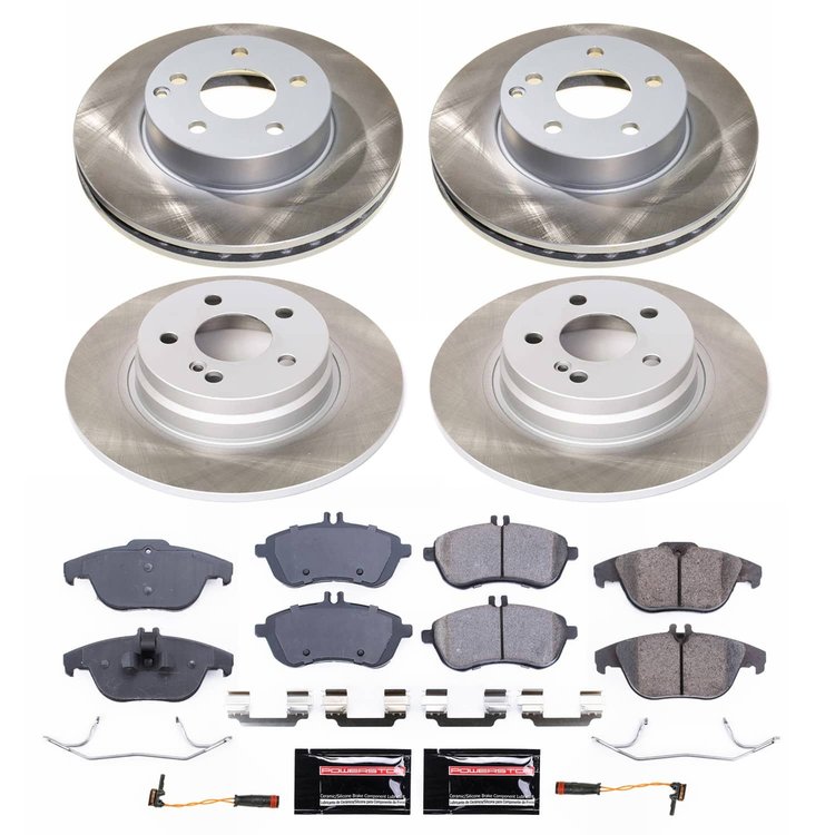 SC5791 Semi-Coated Rotor & Low-Dust Ceramic Brake Pad Kit