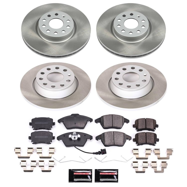 SC5798 Semi-Coated Rotor & Low-Dust Ceramic Brake Pad Kit