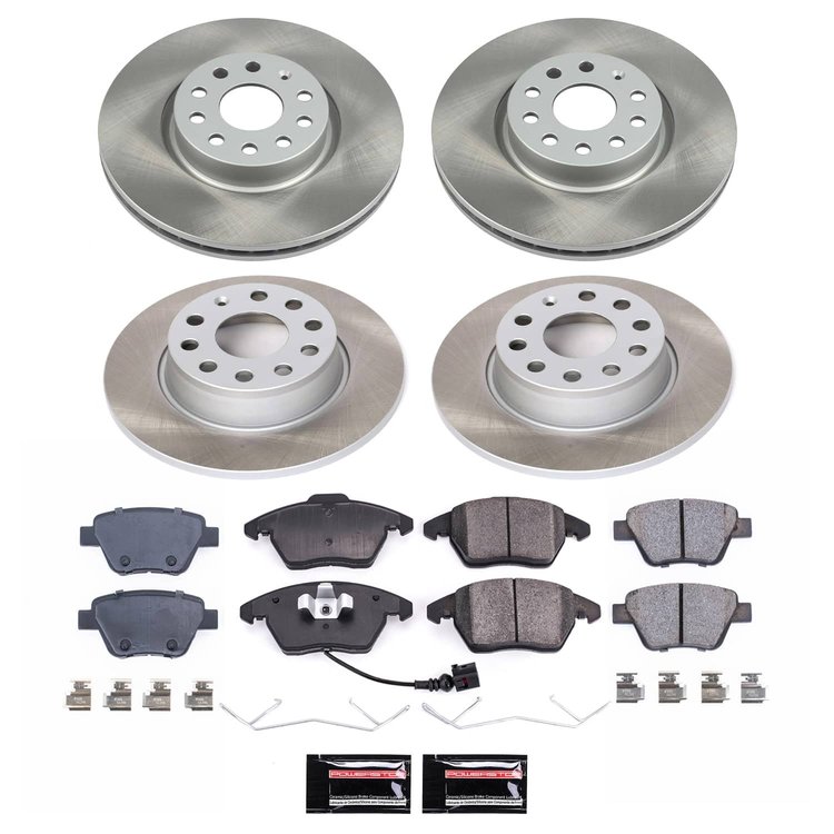 SC5801 Semi-Coated Rotor & Low-Dust Ceramic Brake Pad Kit