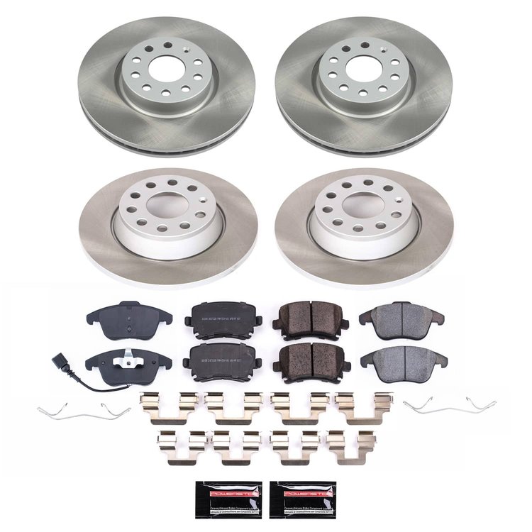 SC5802 Semi-Coated Rotor & Low-Dust Ceramic Brake Pad Kit