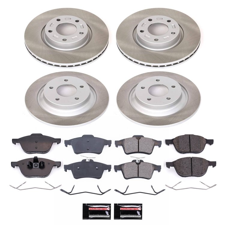 SC5804 Semi-Coated Rotor & Low-Dust Ceramic Brake Pad Kit