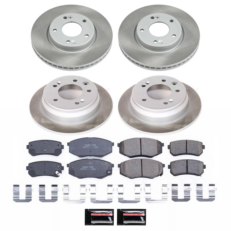 SC5807 Semi-Coated Rotor & Low-Dust Ceramic Brake Pad Kit