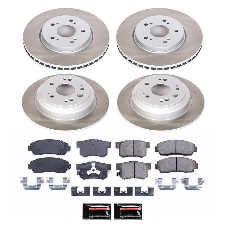 SC5815 Semi-Coated Rotor & Low-Dust Ceramic Brake Pad Kit