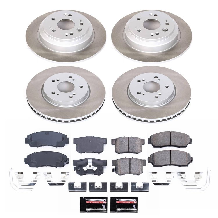 SC5816 Semi-Coated Rotor & Low-Dust Ceramic Brake Pad Kit