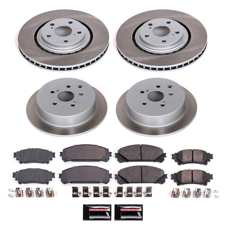 SC5828 Semi-Coated Rotor & Low-Dust Ceramic Brake Pad Kit