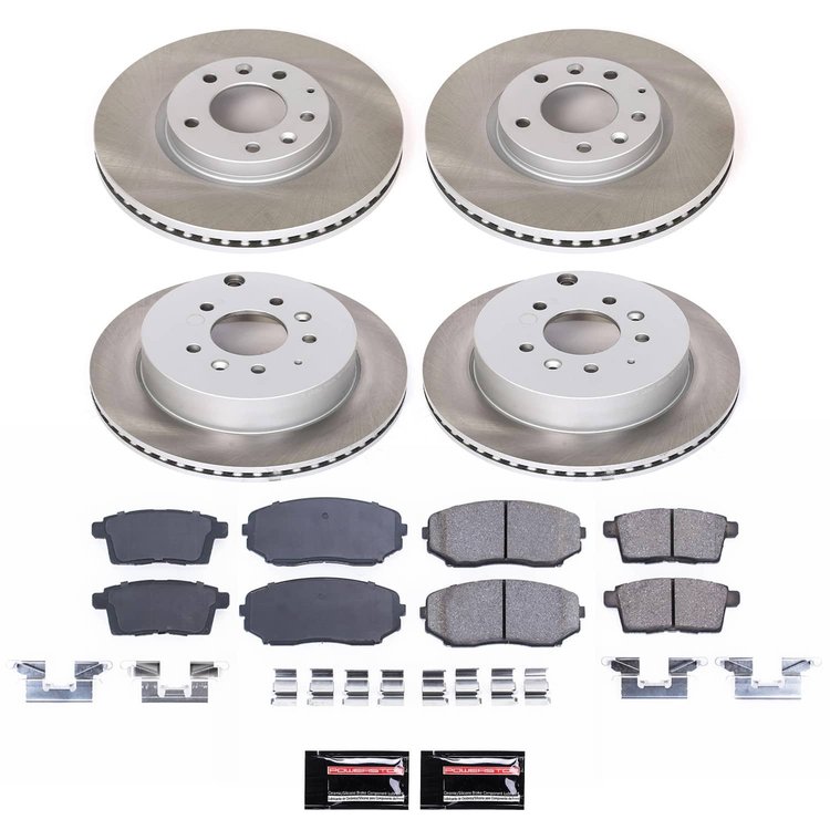 SC5829 Semi-Coated Rotor & Low-Dust Ceramic Brake Pad Kit