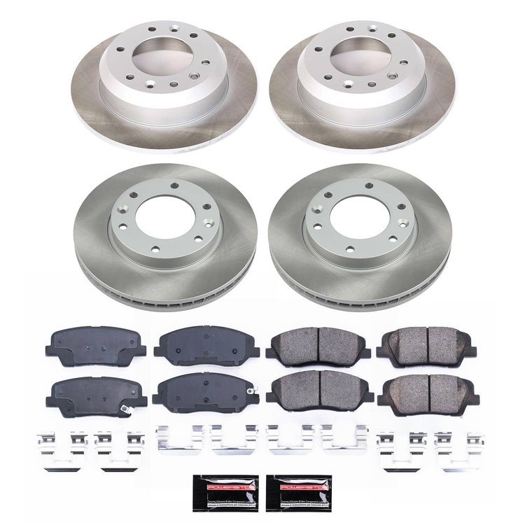 SC5831 Semi-Coated Rotor & Low-Dust Ceramic Brake Pad Kit