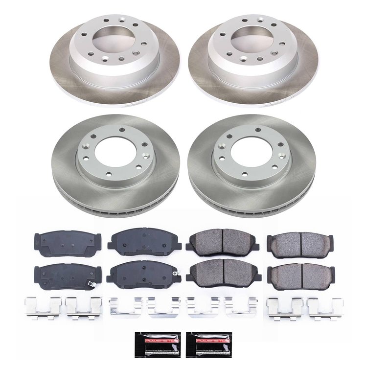 SC5832 Semi-Coated Rotor & Low-Dust Ceramic Brake Pad Kit
