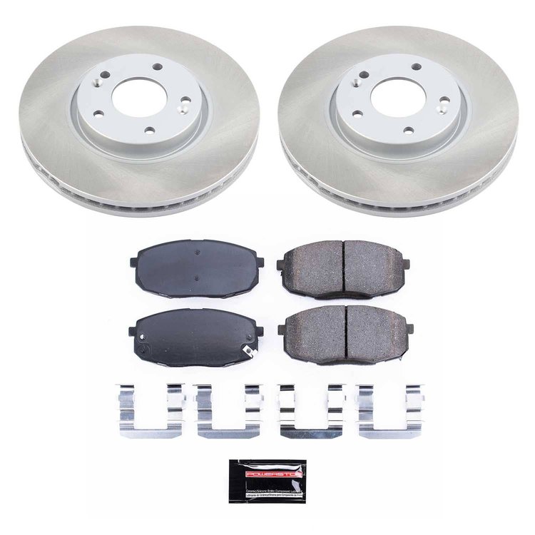 SC5837 Semi-Coated Rotor & Low-Dust Ceramic Brake Pad Kit