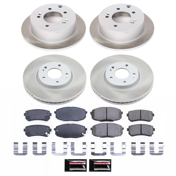 SC5838 Semi-Coated Rotor & Low-Dust Ceramic Brake Pad Kit